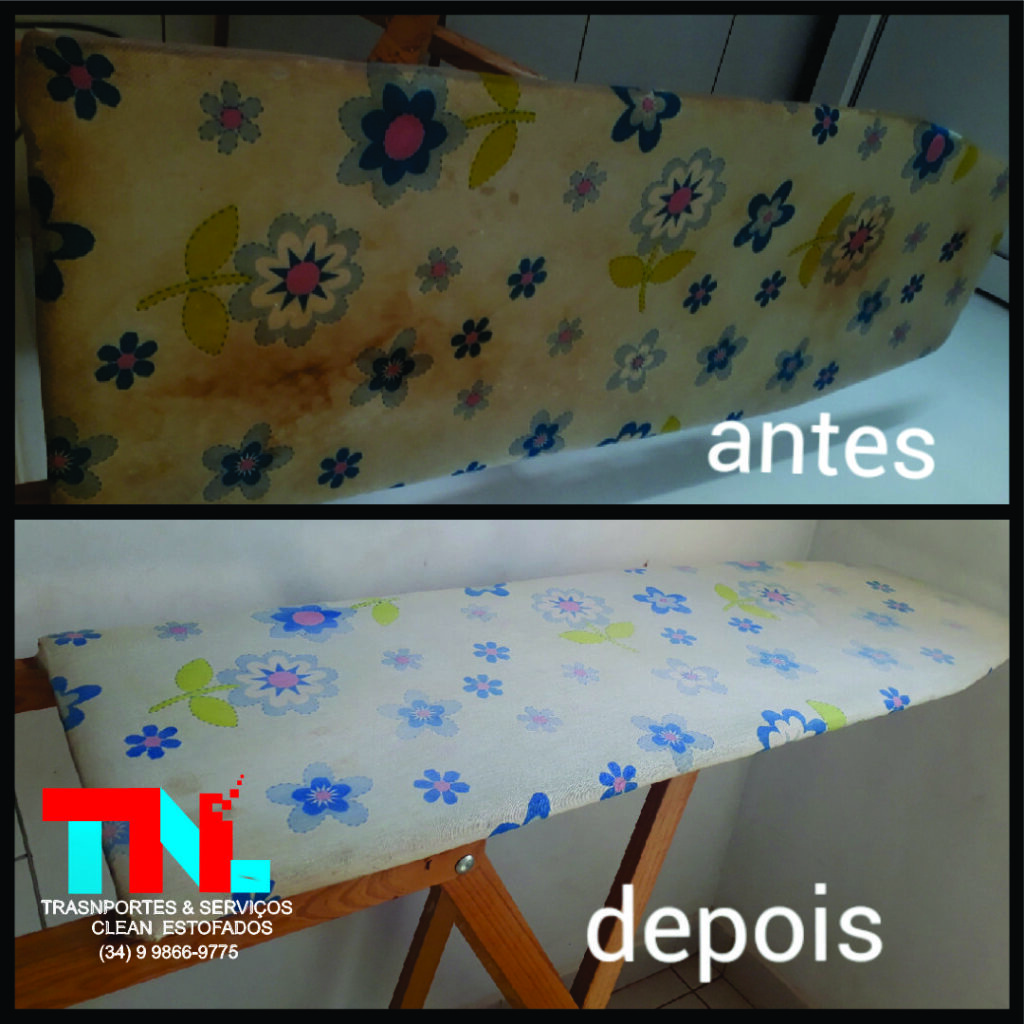Limpeza de Passadeira de Roupa Antes e Depois