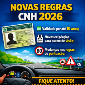Novas regras CNH: o que muda para tirar a habilitação em 2026